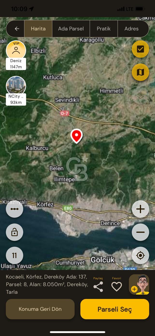 "Kocaeli Körfez'de 8.000 m2 Satılık Arazi!"