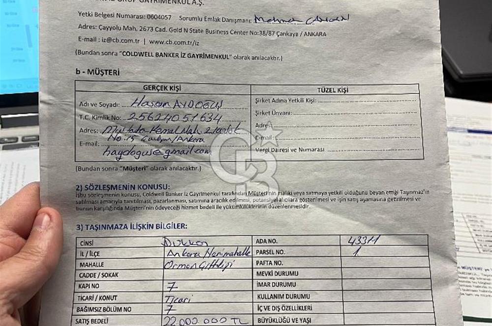 YATIRIMLIK | AKTURT KALABA MAH. SATILIK TARLA HİSSESİ