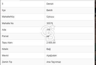 Bekilli Üçkuyu da Satılık Bağ Bahçe 