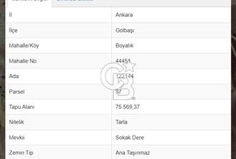 GÖLBAŞI BOYALIK KÖYÜ'NDE 500 M² SATILIK ARSA