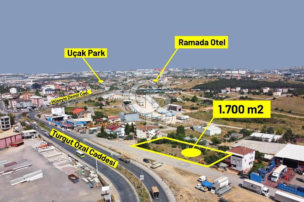 ŞEKERPINAR TURGUT ÖZAL CADDESİNDE SATILIK 1700m2 ARSA