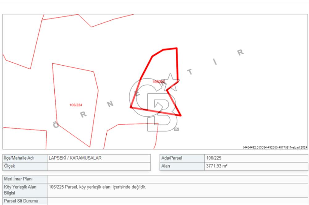 LAPSEKİ KARAMUSALARDA UYGUN TARLA
