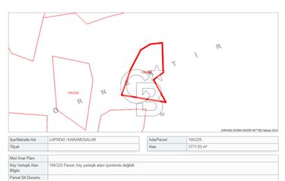 LAPSEKİ KARAMUSALARDA UYGUN TARLA