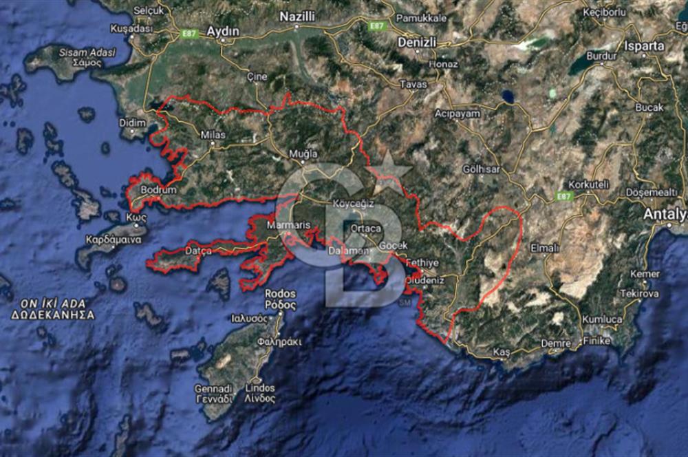 Muğla Marmaris Bozburun Satılık Arsa Villa İmarlı