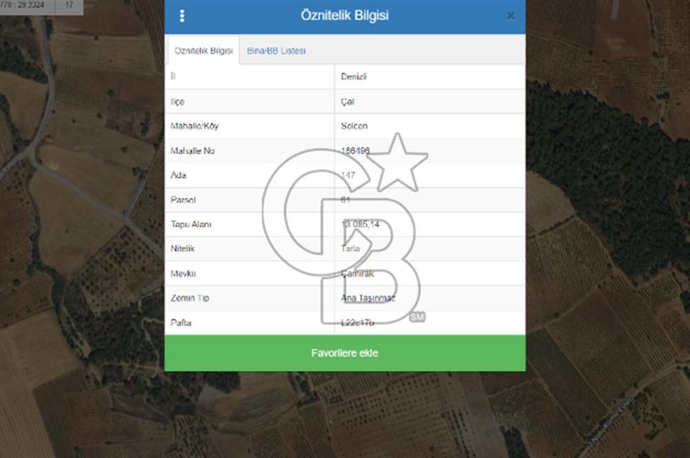 Denizli Çal Selcen' de Bağ Yetiştirmek İçin Uygun Satılık Arazi