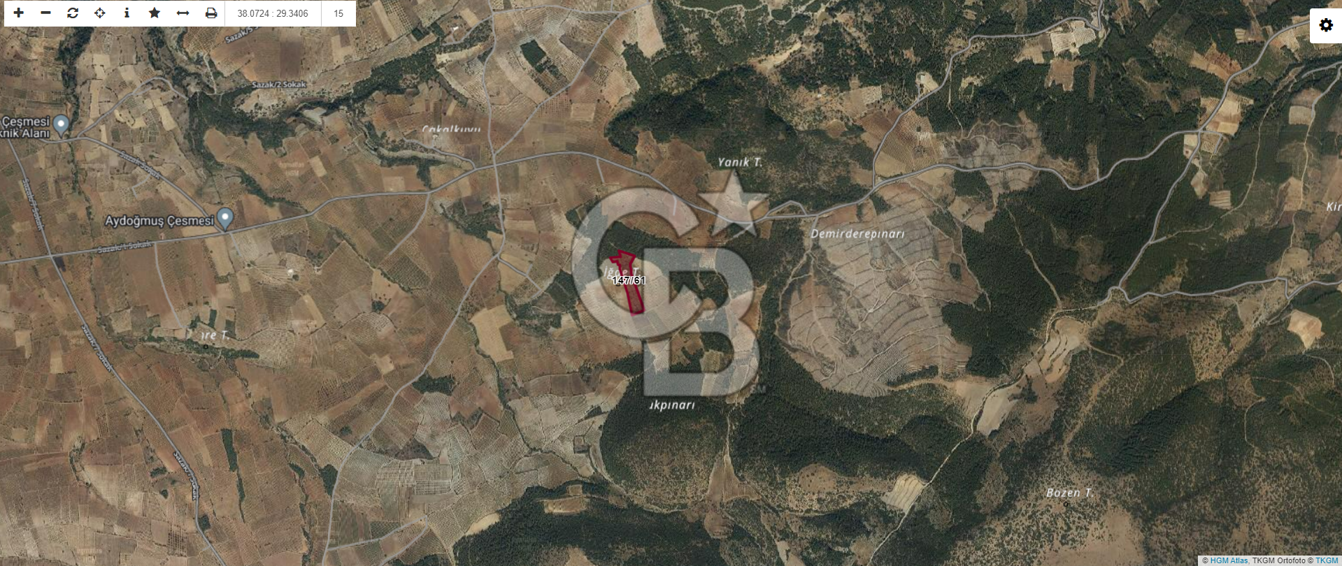 Denizli Çal Selcen' de Bağ Yetiştirmek İçin Uygun Satılık Arazi