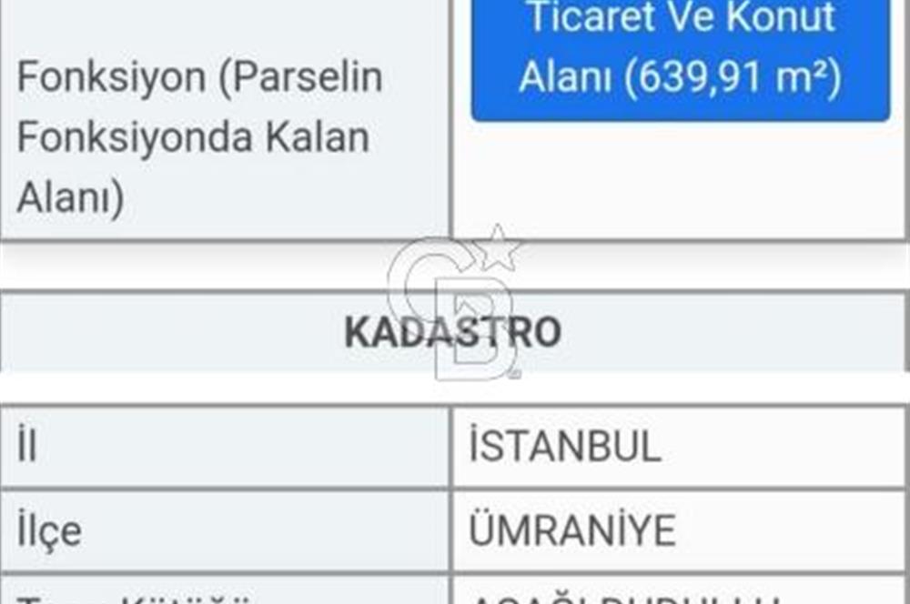 AŞAĞI DUDULLU HUZUR MAHALLESİNDE SİNPAŞ A KOMŞU SATILIK BİNA