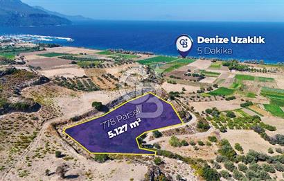 Datça, Karaköy'de Full Deniz Manzaralı Yolu Olan 5.127 m2 Tarla...