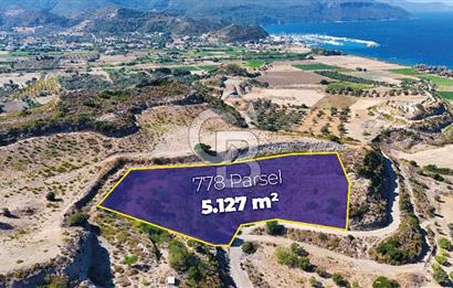 Datça, Karaköy'de Full Deniz Manzaralı Yolu Olan 5.127 m2 Tarla...