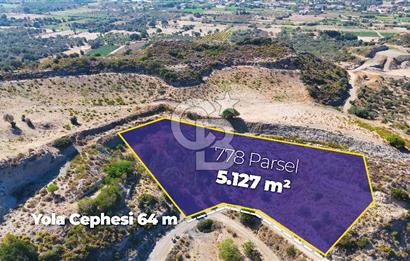 Datça, Karaköy'de Full Deniz Manzaralı Yolu Olan 5.127 m2 Tarla...