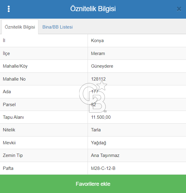 COLDWELL BANKER'den MERAM GÜNEYDERE'de SATILIK ARSA