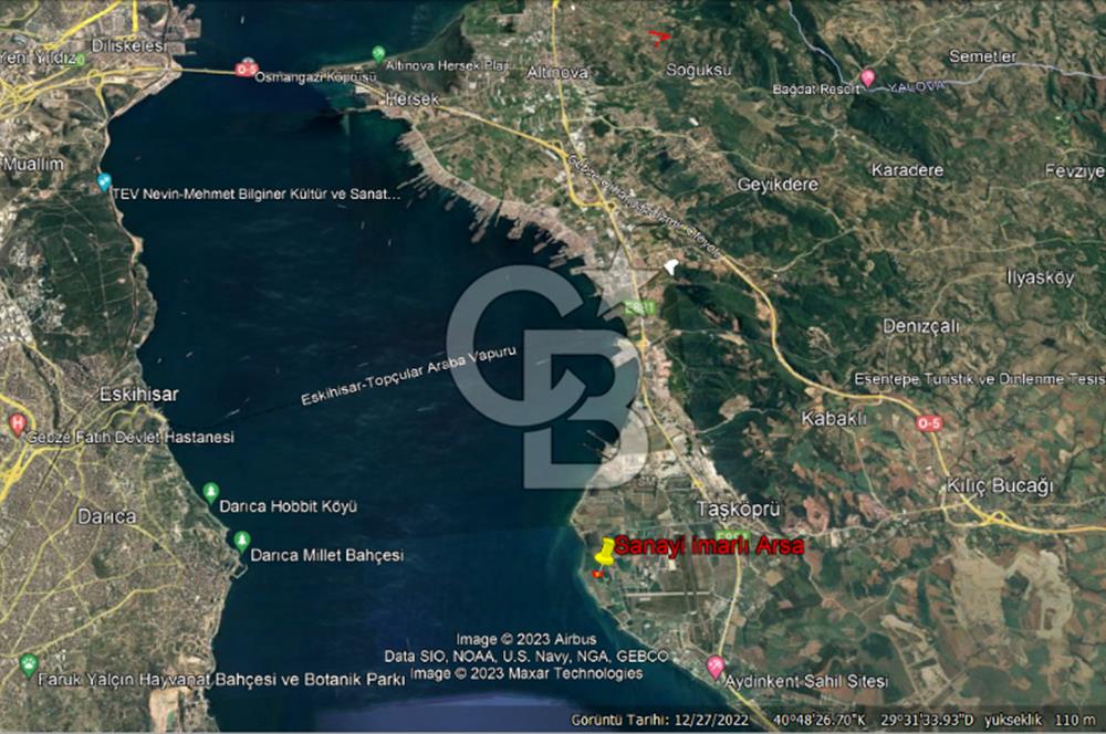 YALOVA TAŞKÖPRÜ’DE SATILIK 12.120 M2 SANAYİ İMARLI ARSA!