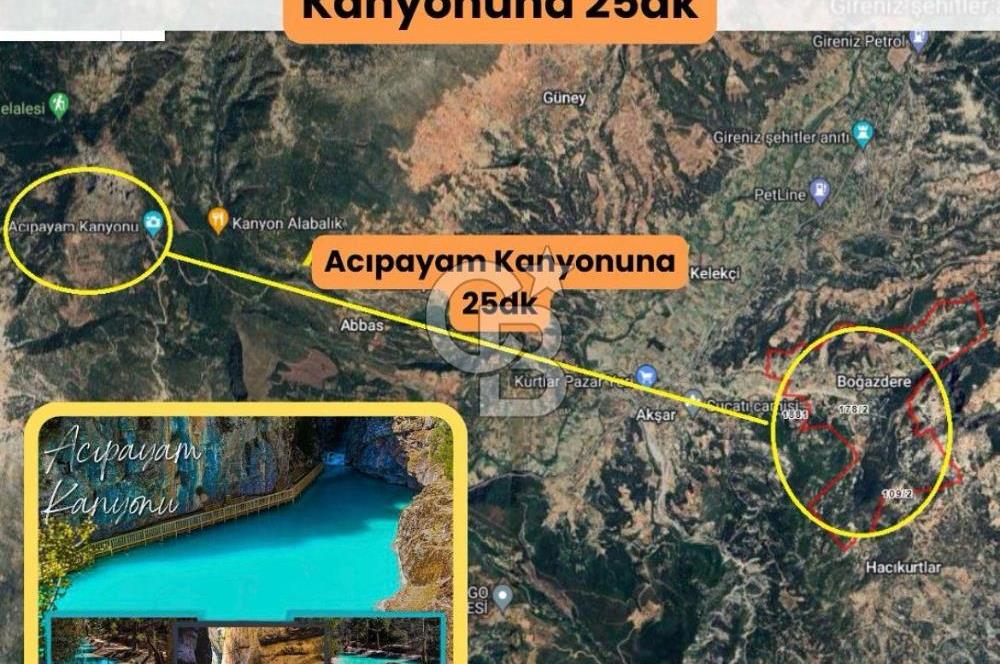 Acıpayamda köyiçi imarlı şelalere 30 dk mesafede parseller