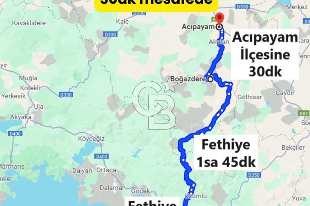 Acıpayamda köyiçi imarlı şelalere 30 dk mesafede parseller