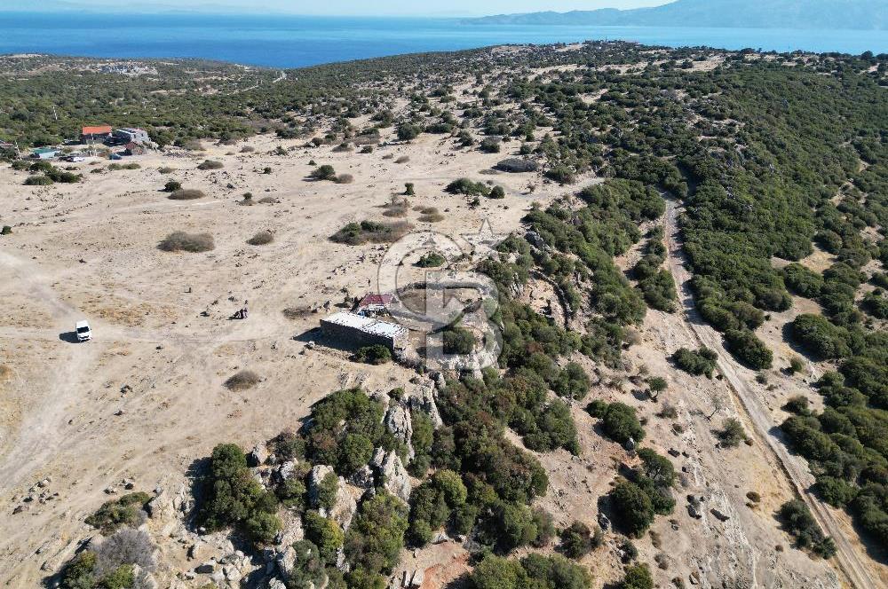 AYVACIK BALABANLI'DA MİDİLLİ MANZARALI SATILIK EV , DAM VE BAHÇE