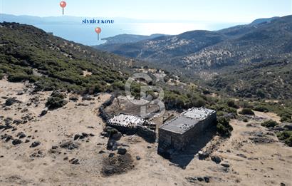 AYVACIK BALABANLI'DA MİDİLLİ MANZARALI SATILIK EV , DAM VE BAHÇE