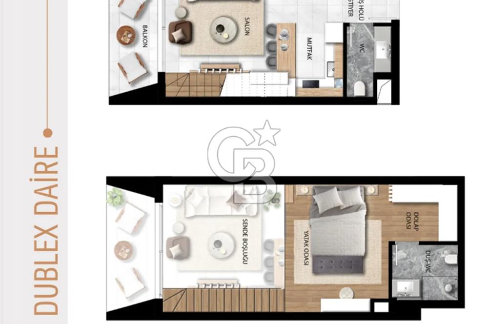 Courtyard Platinum Projesinde Satılık 1+1 Loft