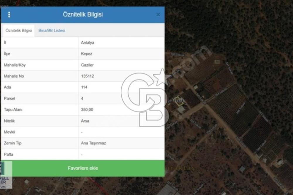 Fırsat! Antalya Gaziler'de Şehir Merkezine 17 dk Uzaklıkta Villa Arsası