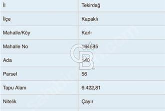 Acil Tekirdağ Kapaklı Karlı Mahallesinde Satılık Köye Yakın