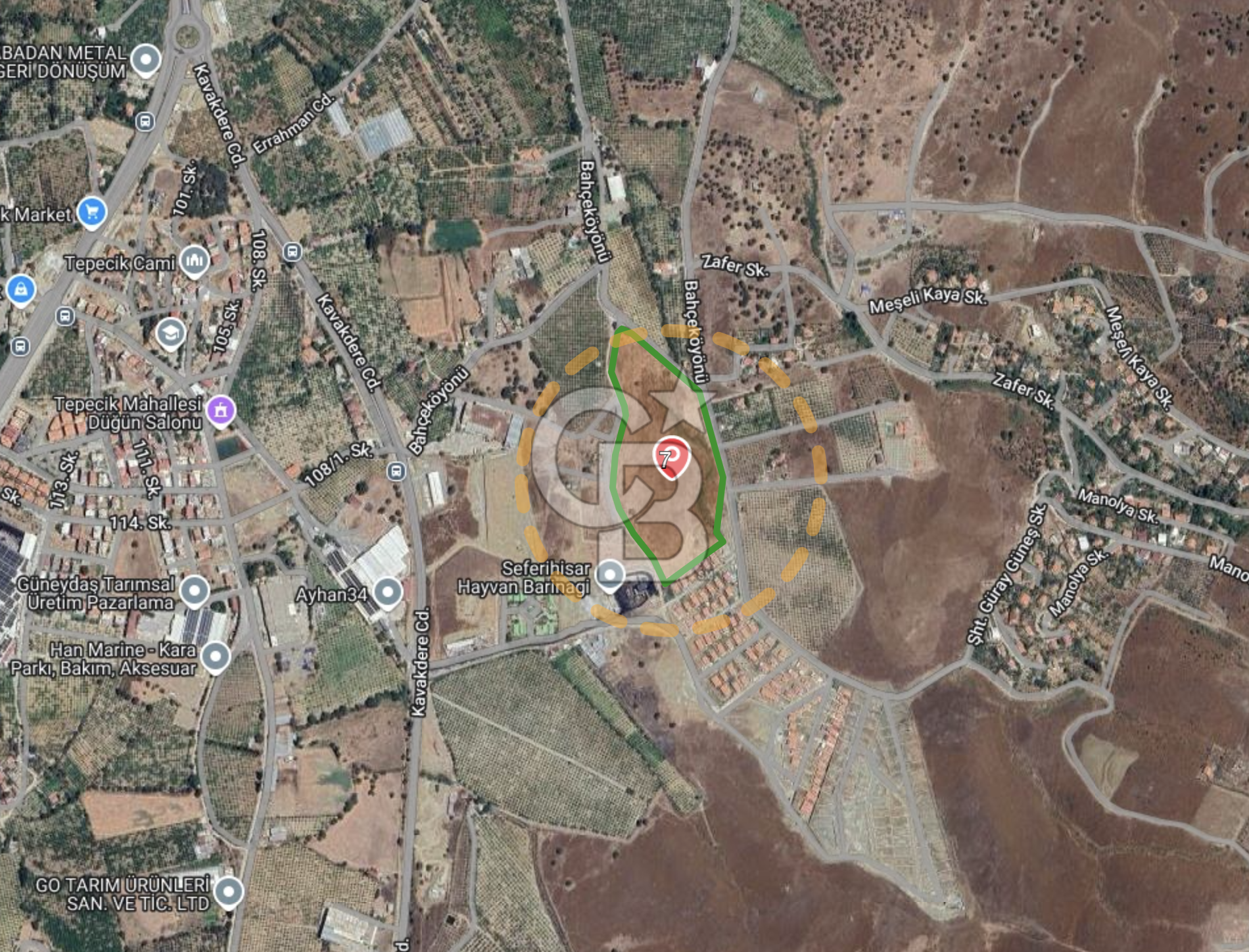 İZMİR, SEFERİHİSAR TEPECİK te SATILIK 38.480 M2 ARAZİ