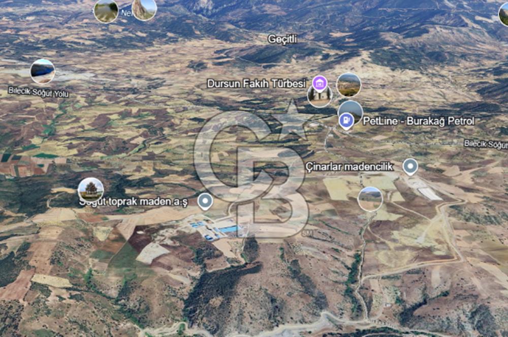 SÖĞÜT TUZAKLI'DA SATILIK 7.836 M2 TARLA TEK TAPU 
