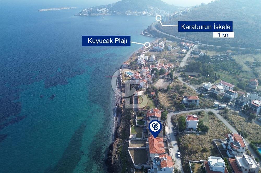 Karaburun Merkez Mahallesi Kuyucak'da 3+1 Denize Sıfır Villa
