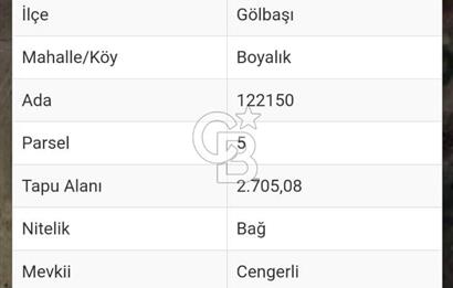 GÖLBAŞI BOYALIK KÖYÜ YAKINI YATIRIMLIK ARSA