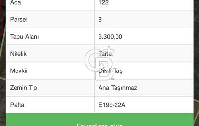 CB ONKO'DAN KIRKLARELİ VİZE DEVLET 15.977 M2 SATILIK TARLA
