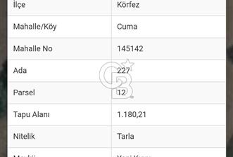 Kocaeli Körfez Cuma Köyü'nde 1,180 m2 Satılık Arsa