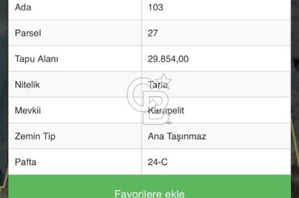 ÇANAKKALE LAPSEKİ İLYASKÖYDE SATILIK ARAZİ