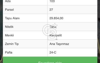 ÇANAKKALE LAPSEKİ İLYASKÖYDE SATILIK ARAZİ