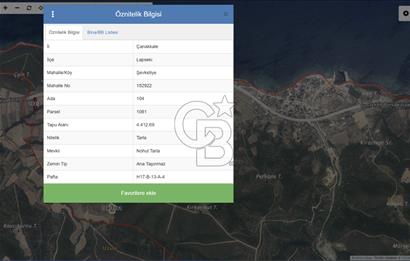 ÇANAKKALE LAPSEKİ ŞEVKETİYE'DE SATILIK ARAZİ 