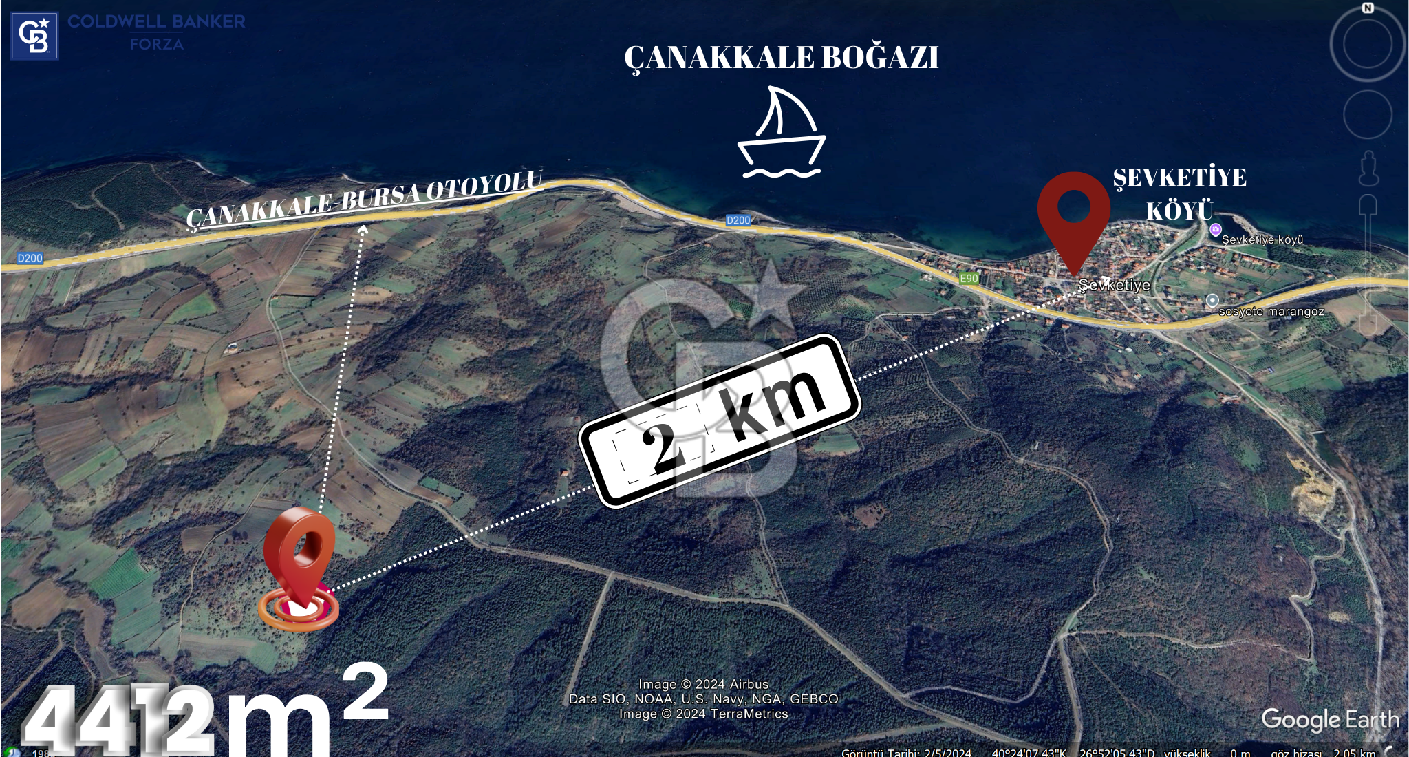 ÇANAKKALE LAPSEKİ ŞEVKETİYE'DE SATILIK ARAZİ 