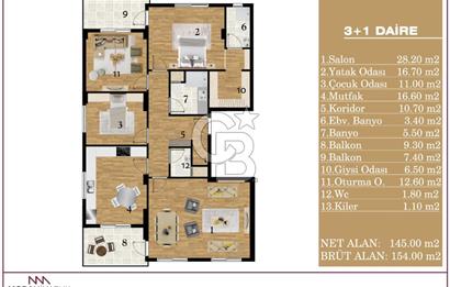 Torbalı Muratbey de Satılık 3+1 Havuzlu Lux Daire