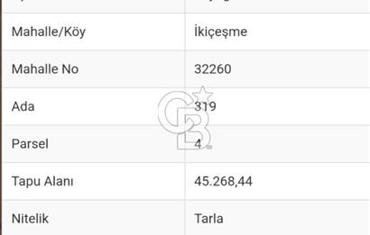 CB CITY'DEN SEYİTGAZİ İKİÇEŞMEDE 45 DÖNÜM SATILIK TARLA