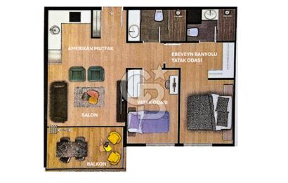 İZMİR KARABAĞLAR VATAN MAH. NUS ARTE SİTESİNDE SATILIK 2+1 DAİRE