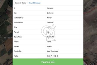 Amasya Suluova'da 9700 m2 Tarla