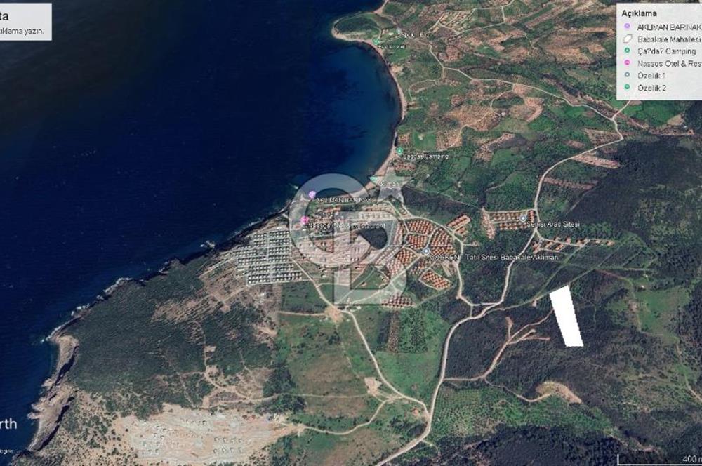 ÇANAKKALE ASSOS BABAKALE'DE SATILIK EKOTURİZM İMARLI ARSA 