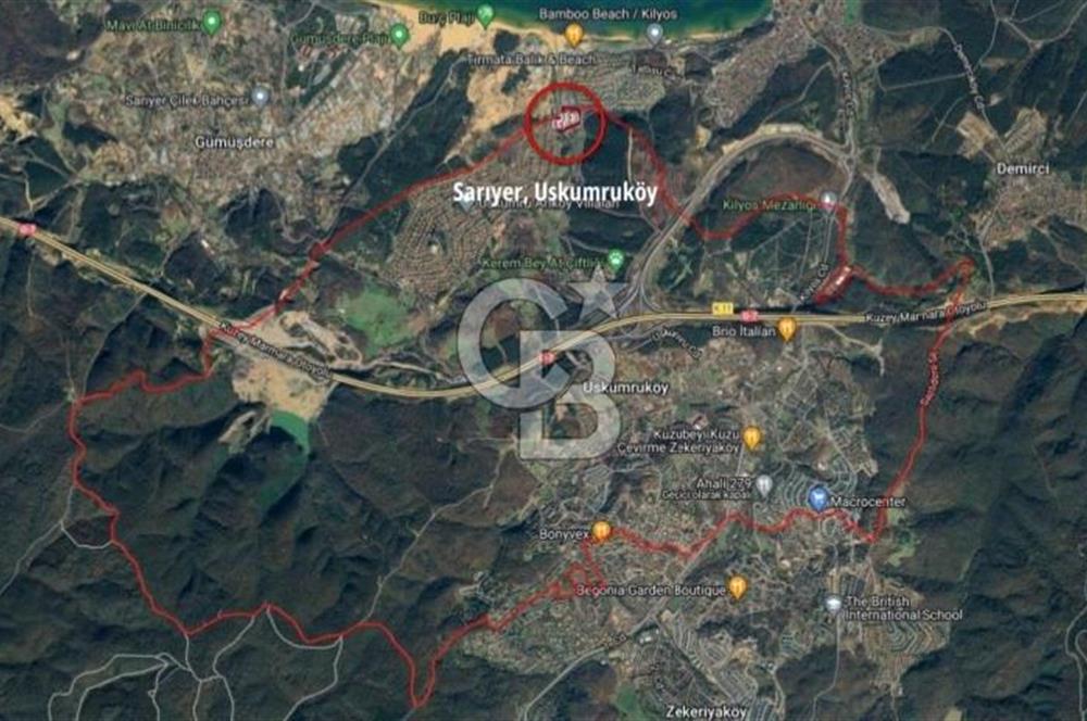 Sarıyer uskumkuköyde satılık villa imarlı arsa