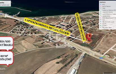 ÇANAKKALE LAPSEKİ'DE %30 4 KAT İMARLI SATILIK ARSA