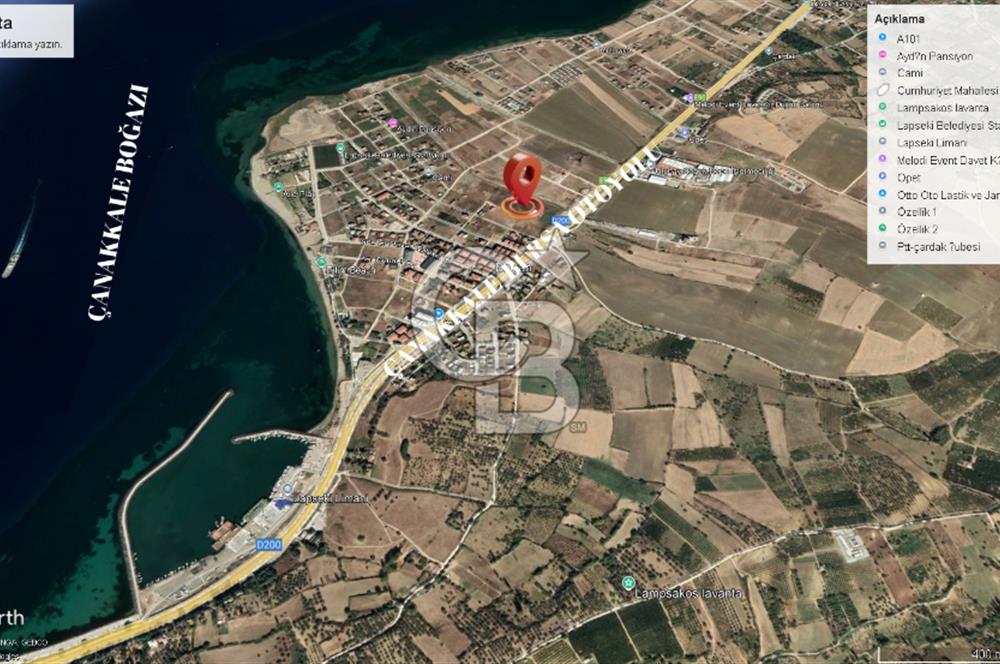 ÇANAKKALE LAPSEKİ'DE %30 4 KAT İMARLI SATILIK ARSA