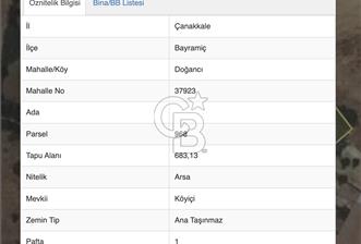 Çanakkale Bayramiç'te 683 m2 İmarlı Arsa