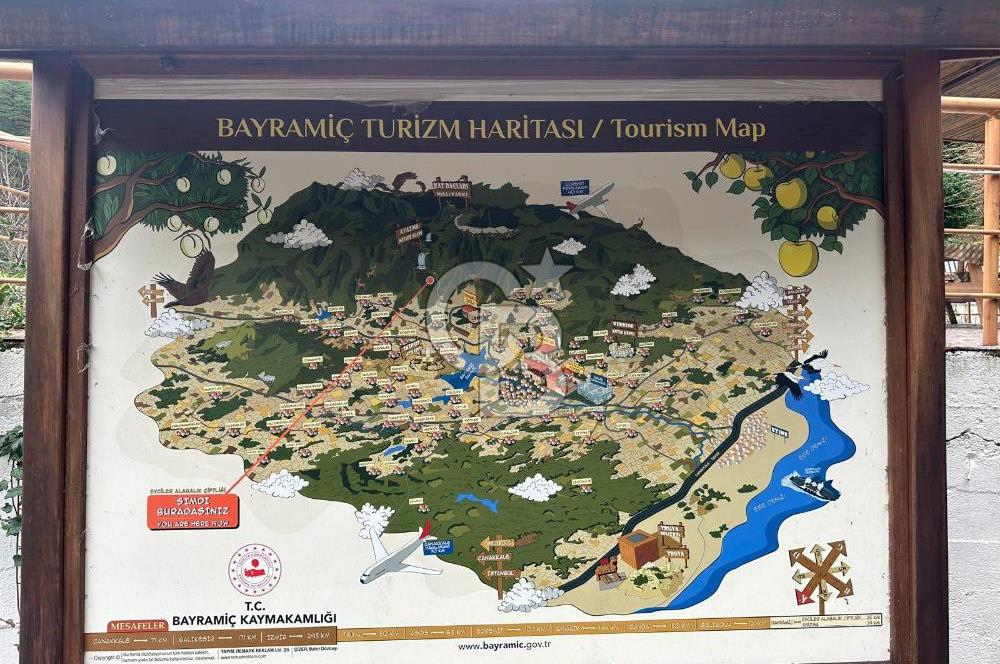 Çanakkale Bayramiç'te 683 m2 İmarlı Arsa