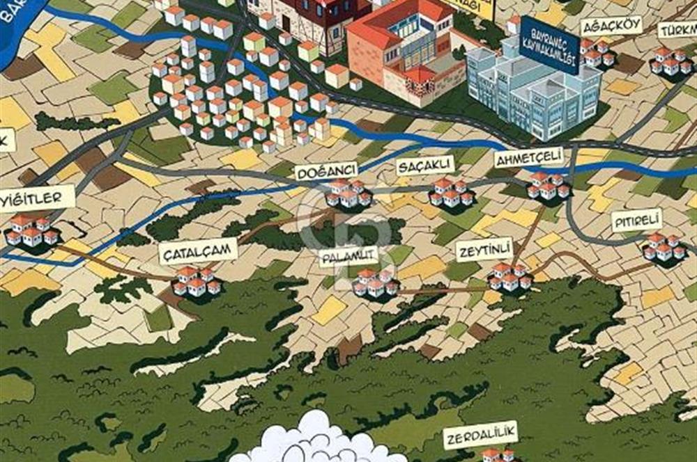 Çanakkale Bayramiç'te 683 m2 İmarlı Arsa