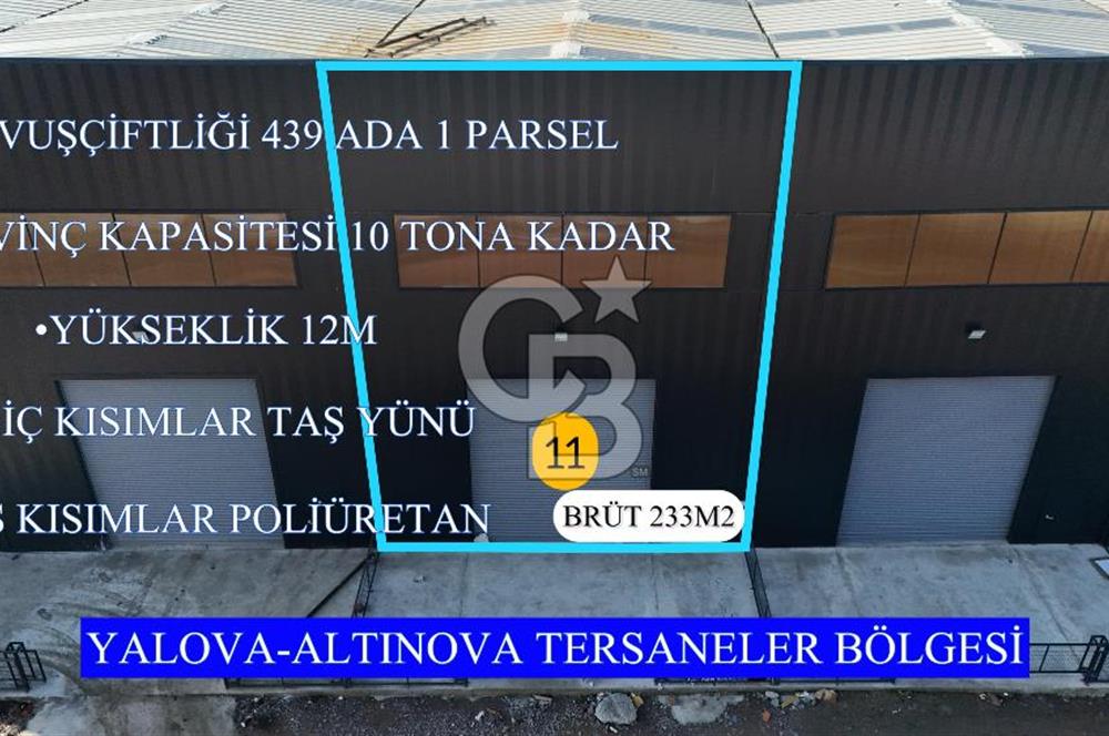 YALOVA ALTINOVA TERSANELER BÖLGESİNDE SATILIK HANGAR İŞYERLERİ!