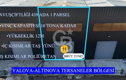 YALOVA ALTINOVA TERSANELER BÖLGESİNDE SATILIK HANGAR İŞYERLERİ!
