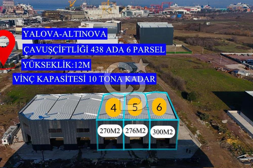 YALOVA ALTINOVA TERSANELER BÖLGESİNDE SATILIK HANGAR İŞYERLERİ!