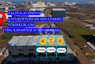 YALOVA ALTINOVA TERSANELER BÖLGESİNDE SATILIK HANGAR İŞYERLERİ!