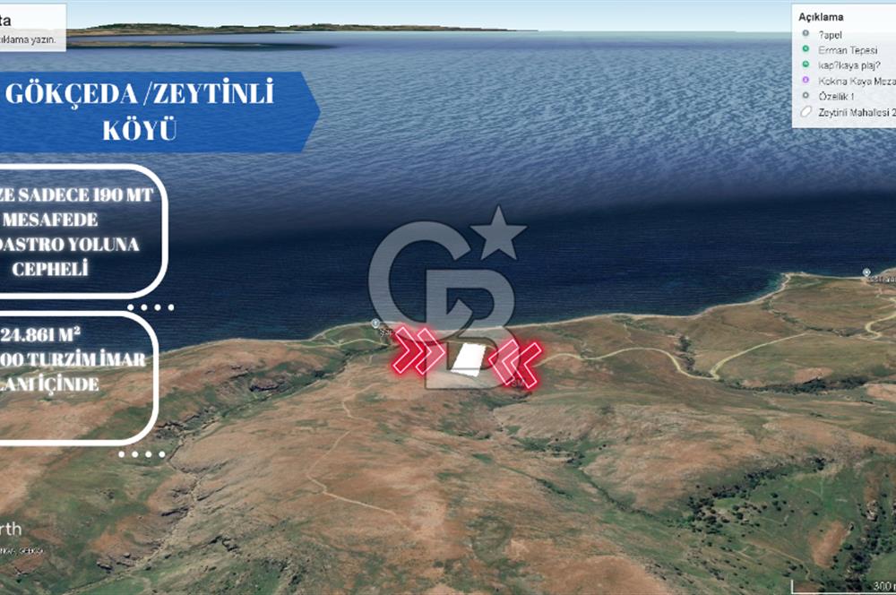 ÇANAKKALE GÖKÇEADA'DA 1/100.000LİK TURİZM İMAR PLANI İÇERİSİNDE SATILIK ARAZİ