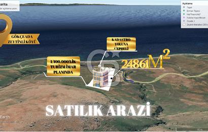 ÇANAKKALE GÖKÇEADA'DA 1/100.000LİK TURİZM İMAR PLANI İÇERİSİNDE SATILIK ARAZİ